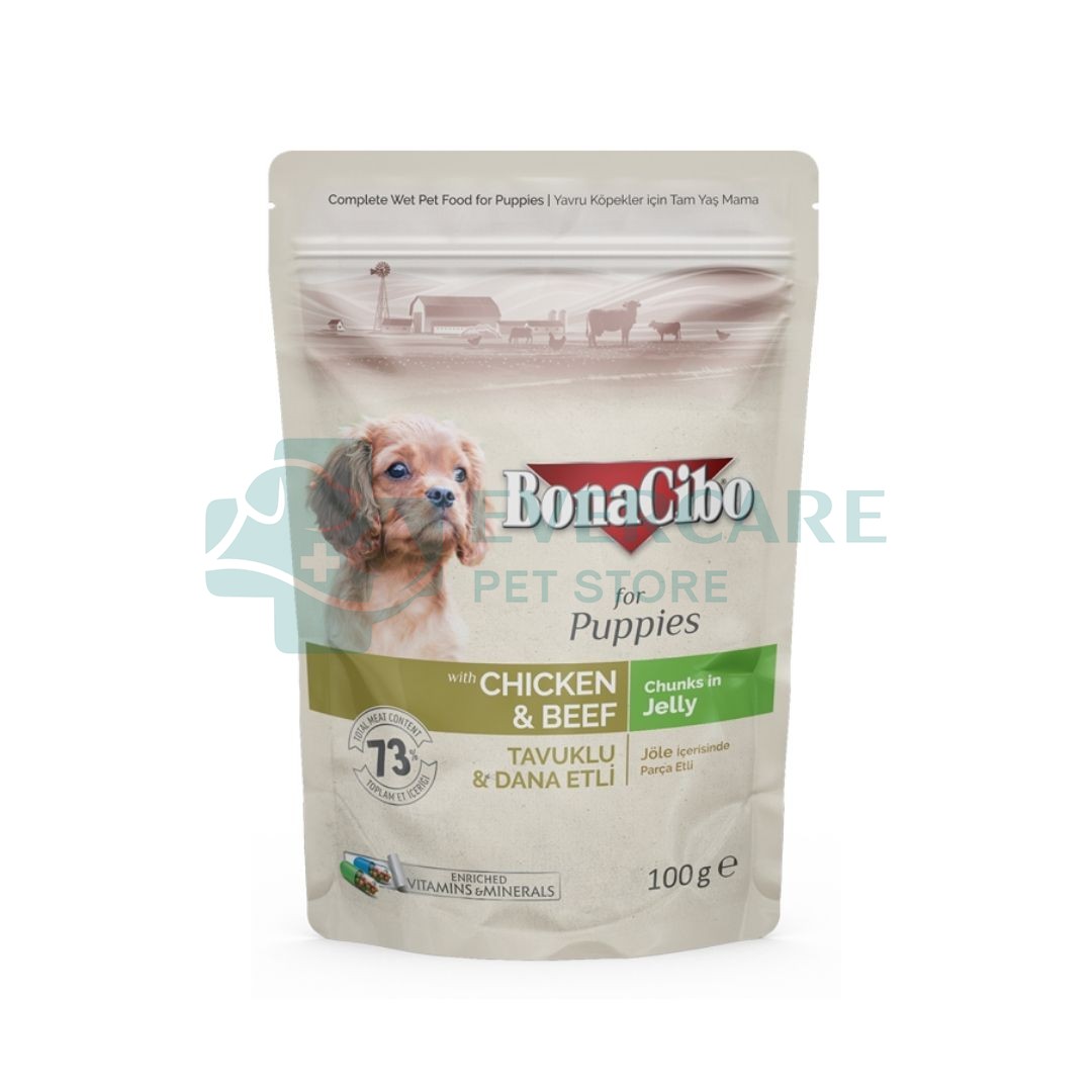 Bonacibo Puppy Pouch - Chicken And Beef 100G
