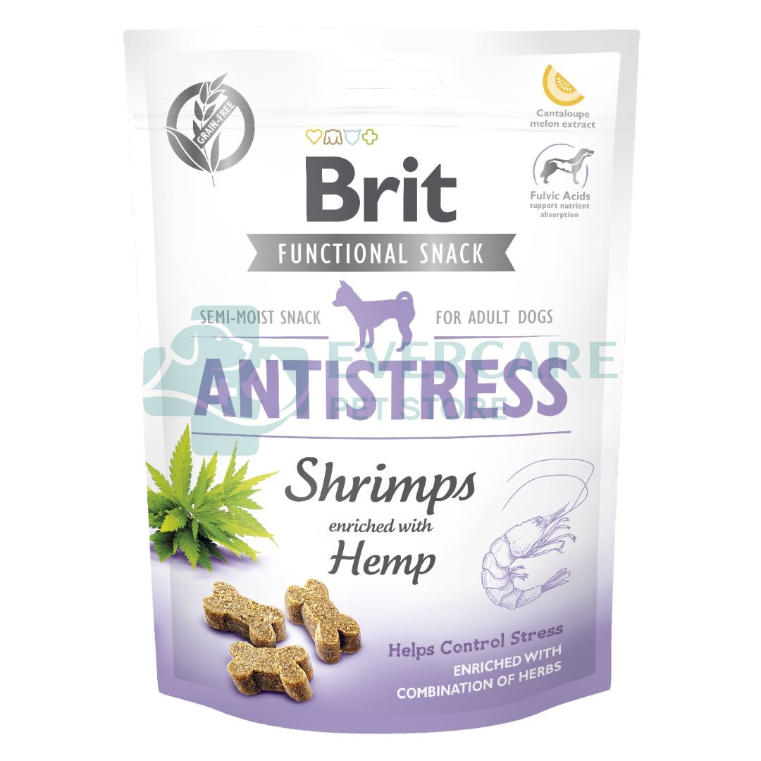 Brit Care Dog Functional Snack Antistress Shrimp And Hemp - 150 Gram