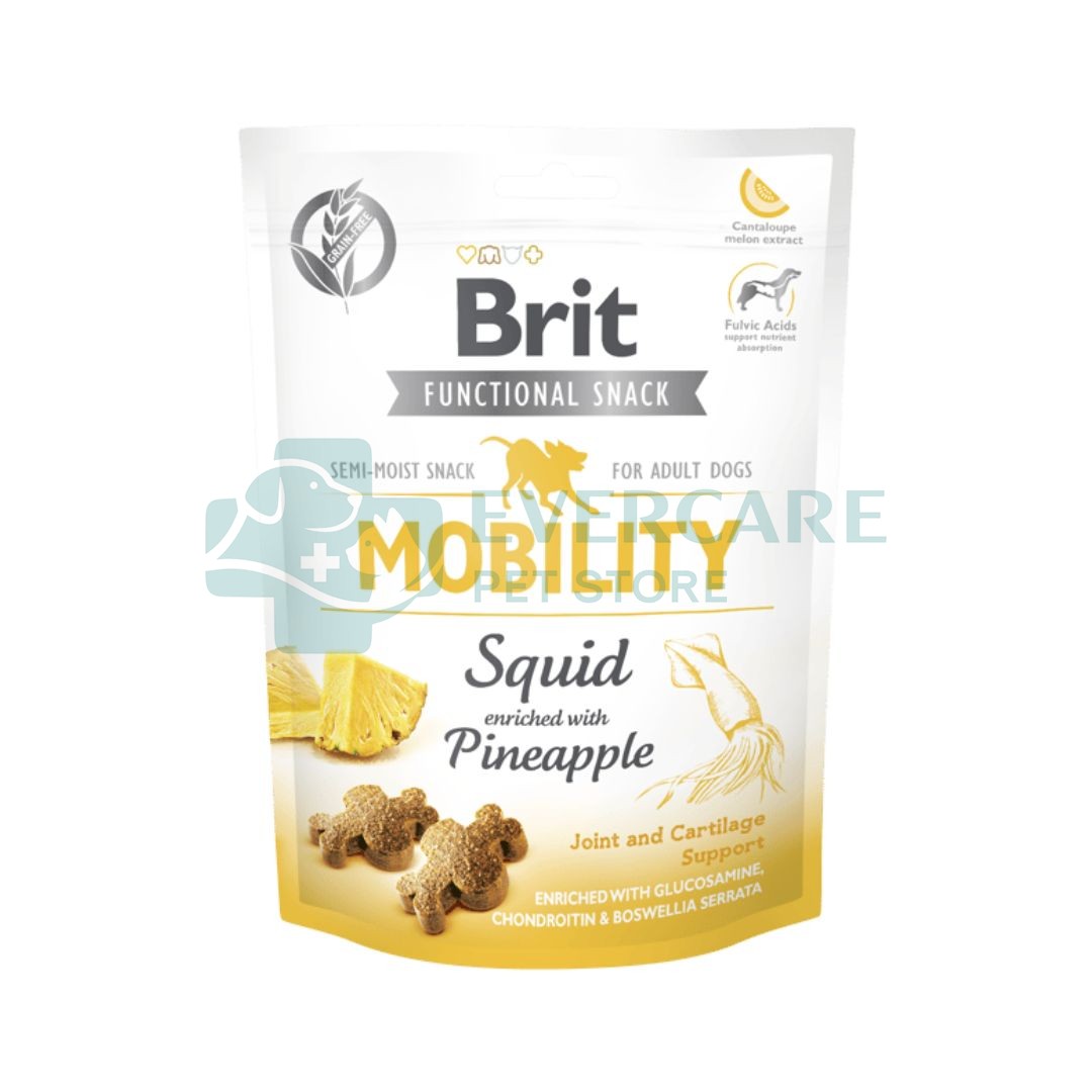 Brit Care Dog Functional Snack Mobility Squid And Pineapple - 150 Gram