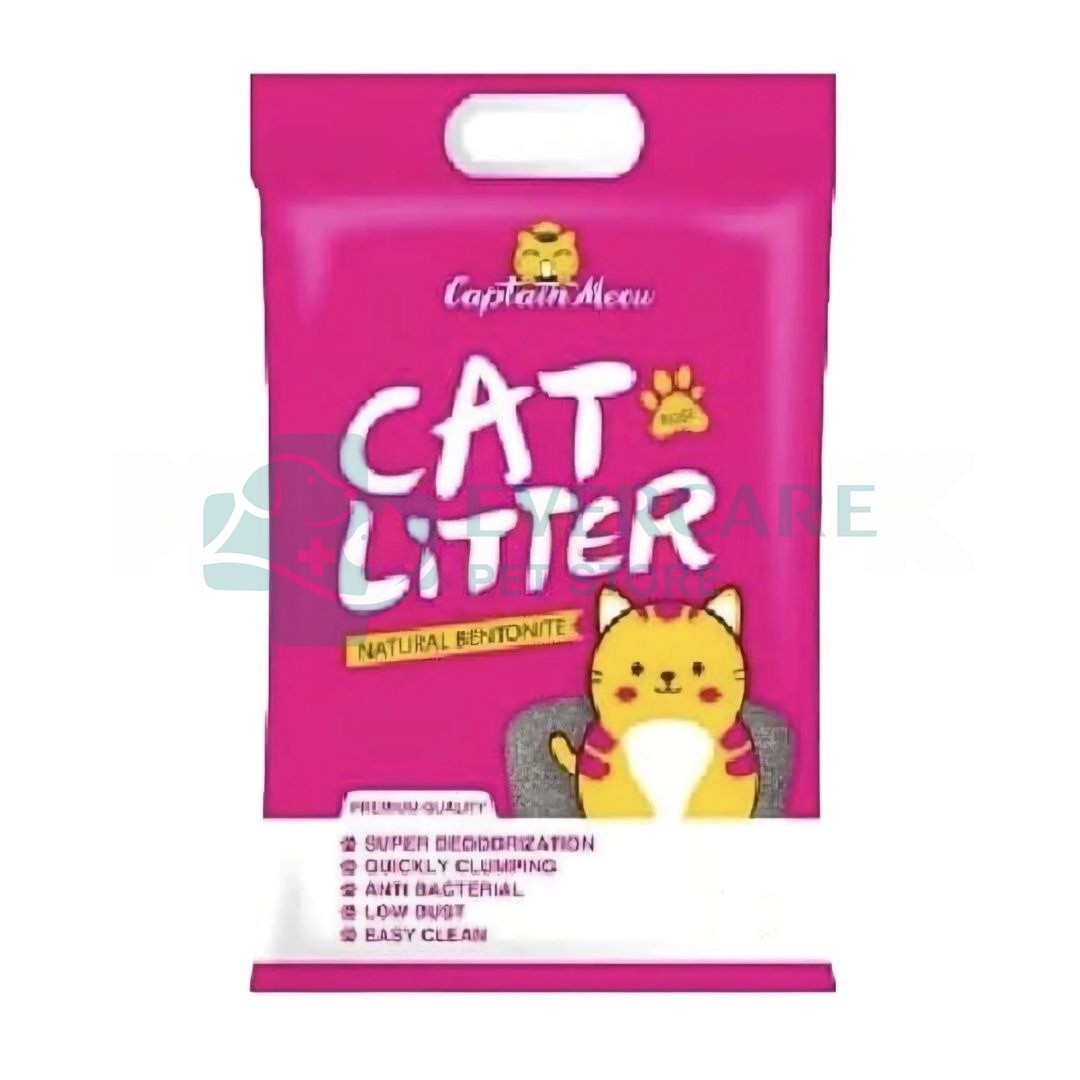 Captain Meow Premium Bentonite Cat Litter - Rose - 10L