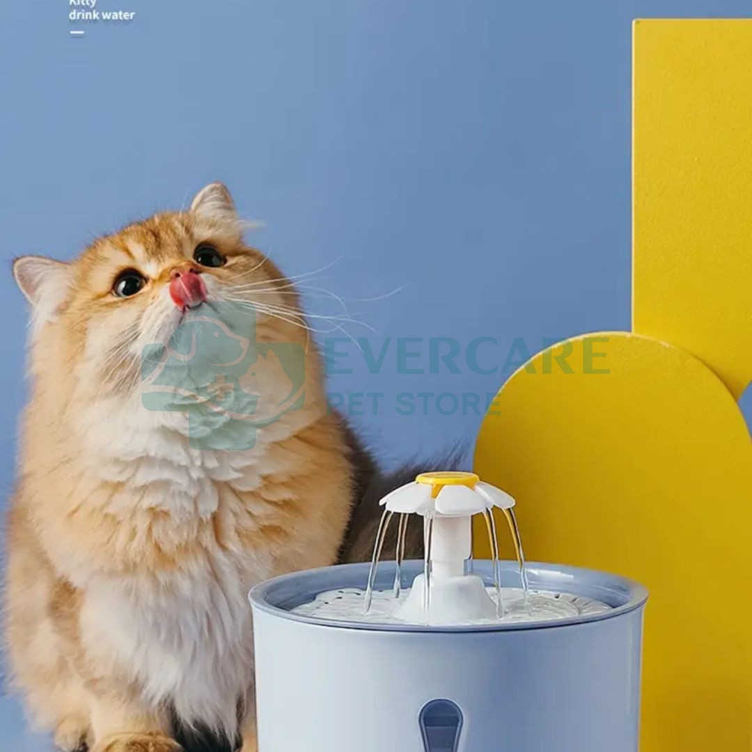 Flower Shape Cat Water Fountain