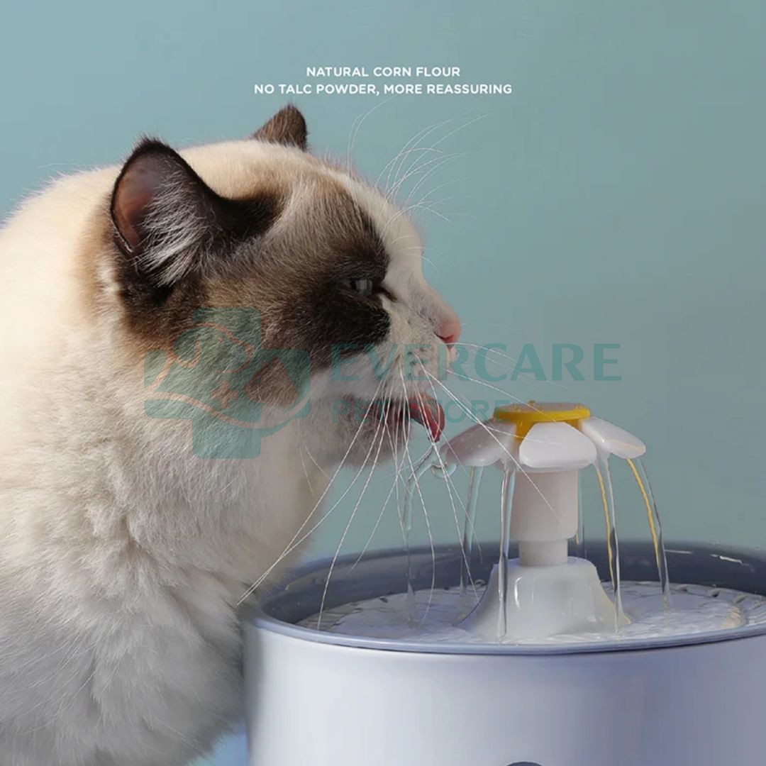 Flower Shape Cat Water Fountain thumbnail 2