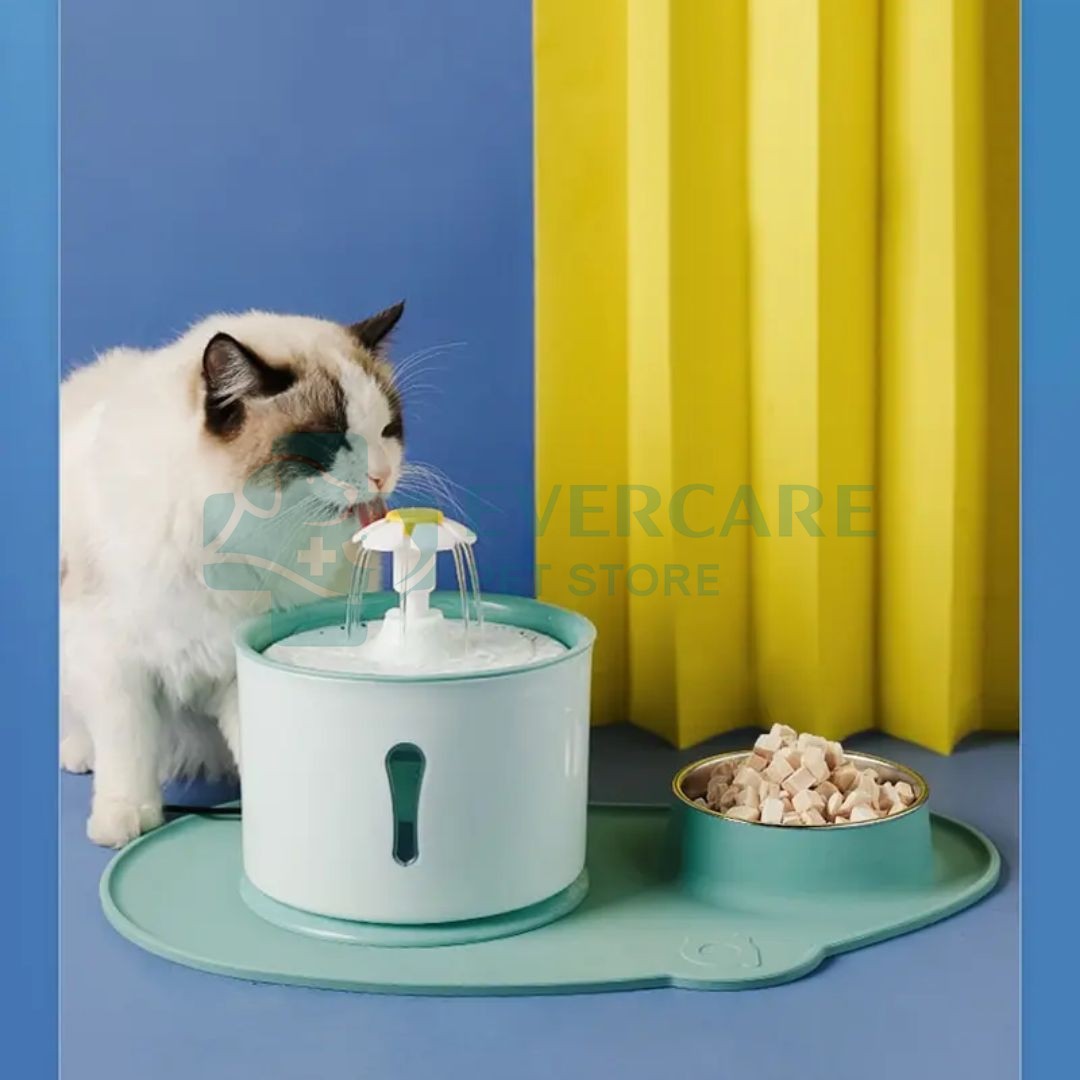Flower Shape Cat Water Fountain thumbnail 5