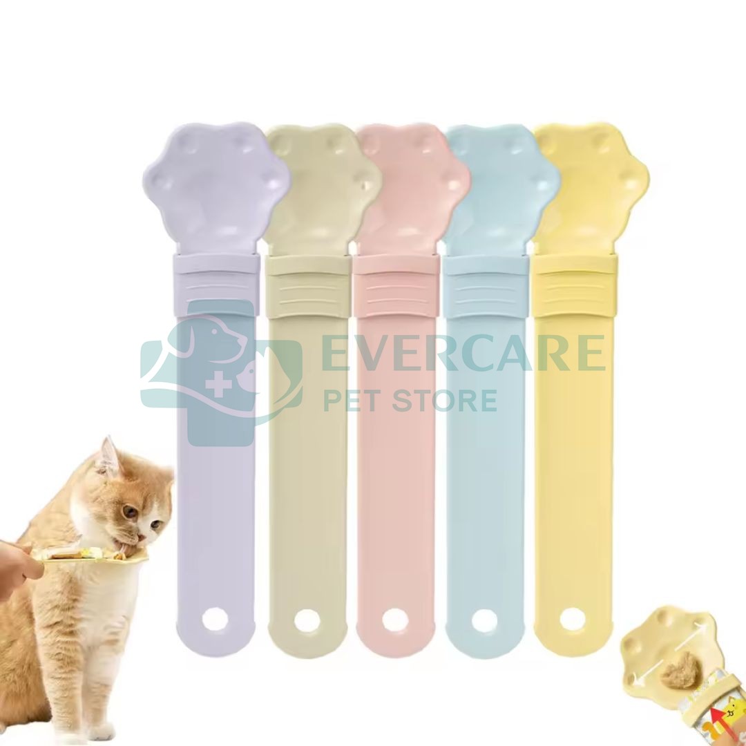 Cat Strip Squeeze Spoon / Cat Creamy Treat Dispenser
