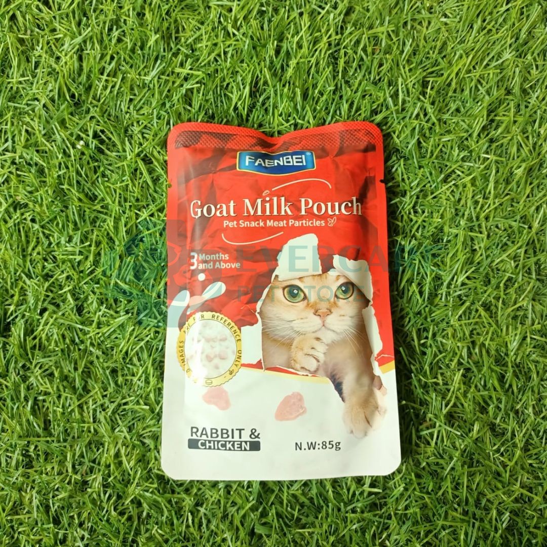 Faenbei Goat Milk Pouch Cat Wet Food Pouch - 85 Gram - Rabbit And Chicken thumbnail 2