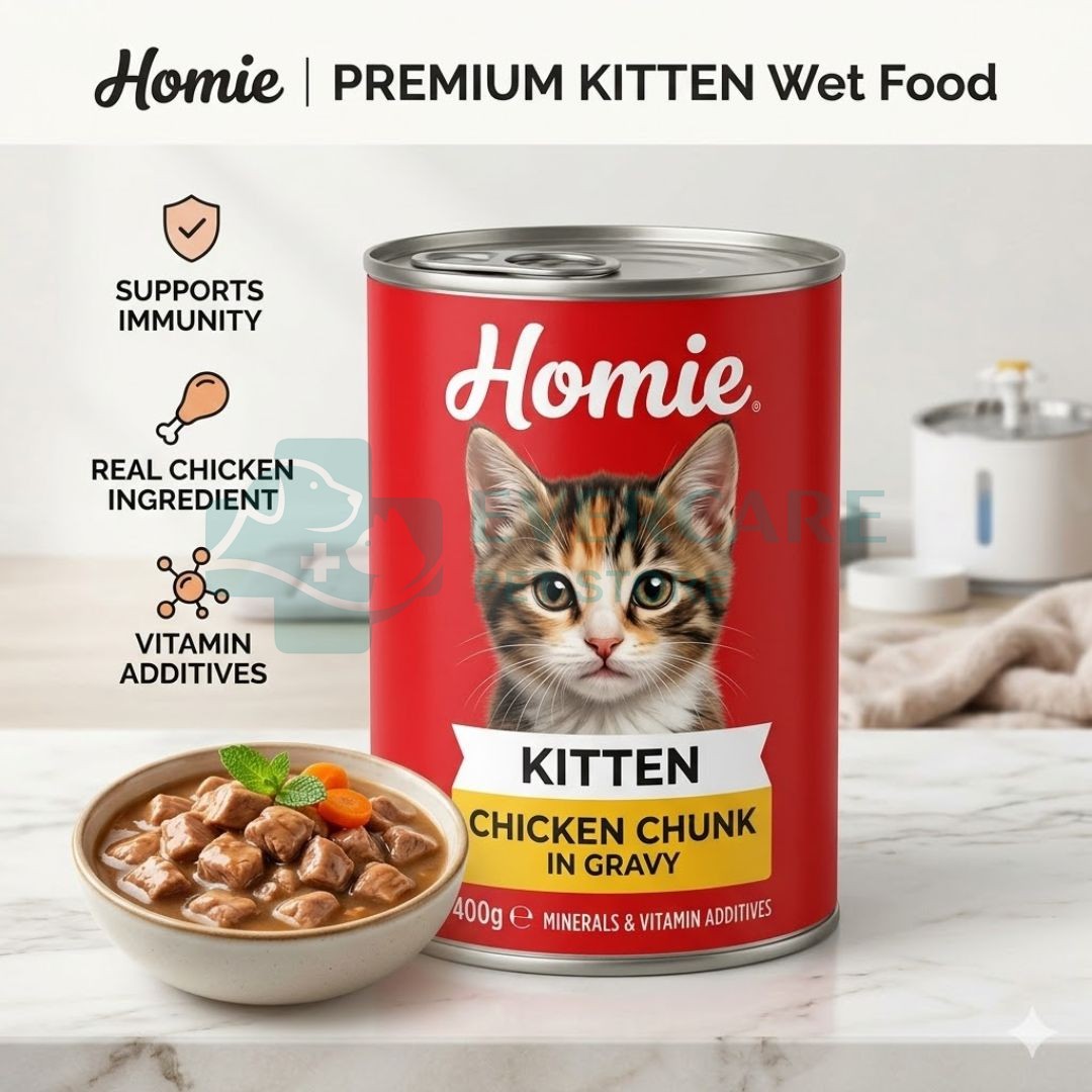 Homie Chunks In Gravy Kitten Food Tin - 400 Gram