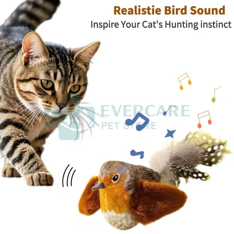 Interactive Cat Toy with Realistic Bird Chirping Sounds - No Batteries Needed thumbnail 10