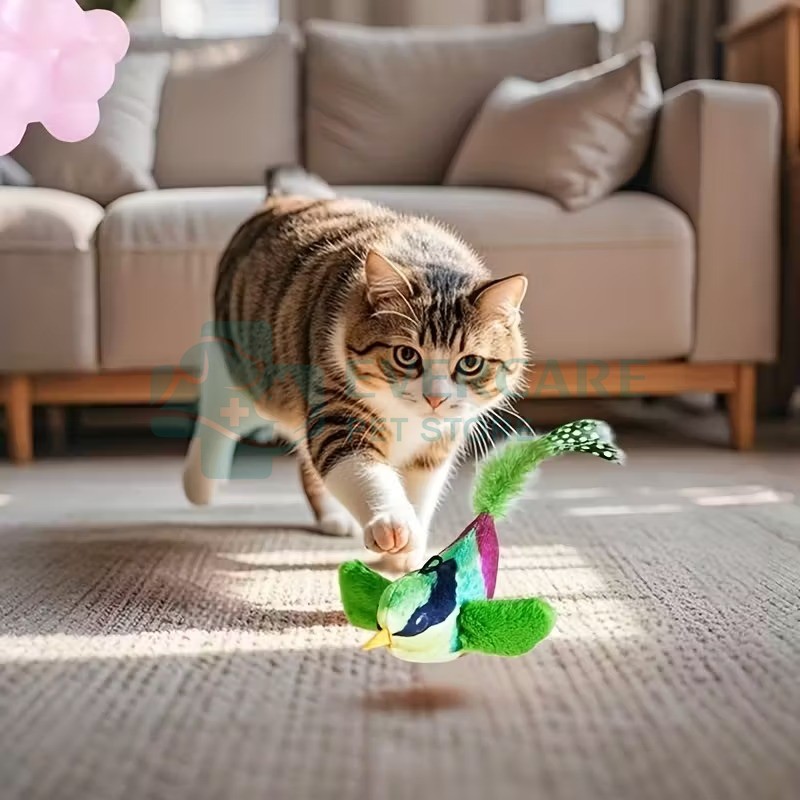 Interactive Cat Toy with Realistic Bird Chirping Sounds - No Batteries Needed thumbnail 11