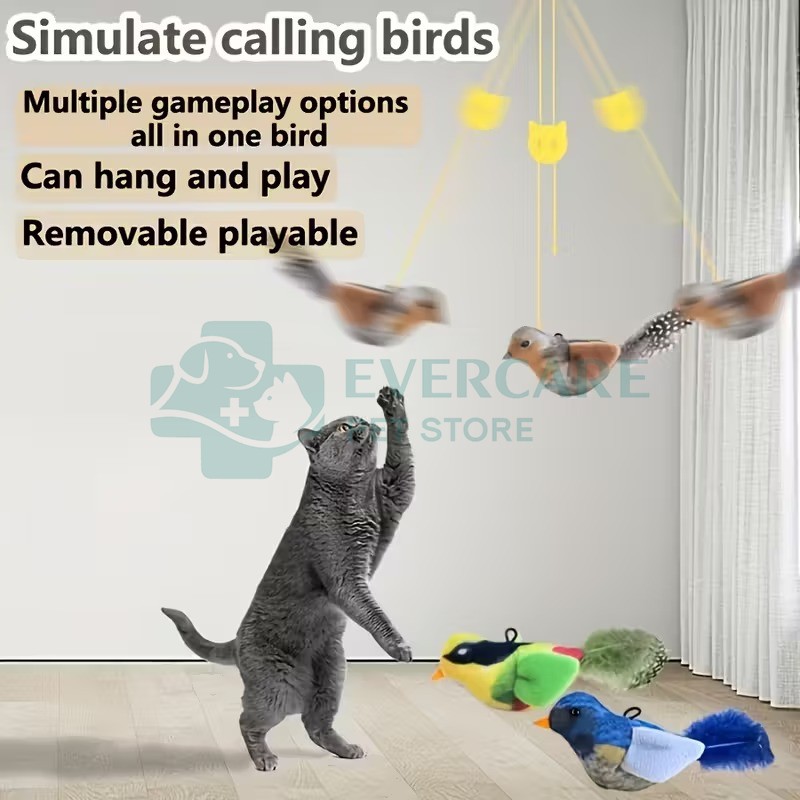 Interactive Cat Toy with Realistic Bird Chirping Sounds - No Batteries Needed thumbnail 12