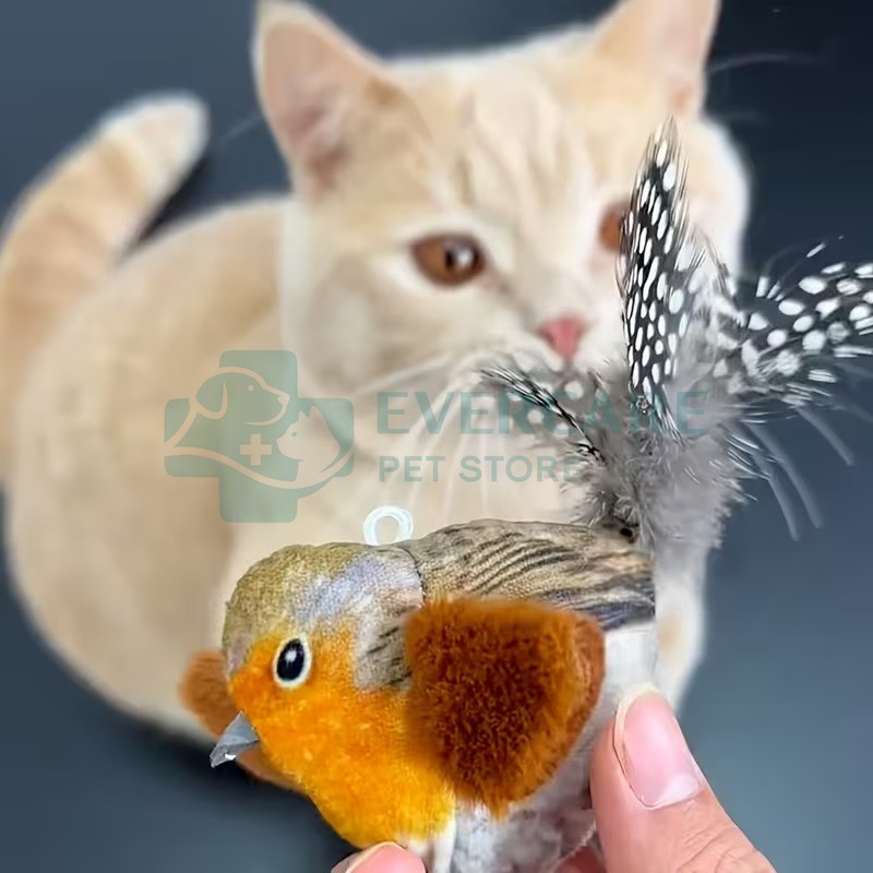 Interactive Cat Toy with Realistic Bird Chirping Sounds - No Batteries Needed thumbnail 15