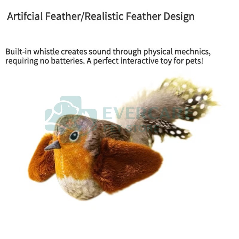 Interactive Cat Toy with Realistic Bird Chirping Sounds - No Batteries Needed thumbnail 2