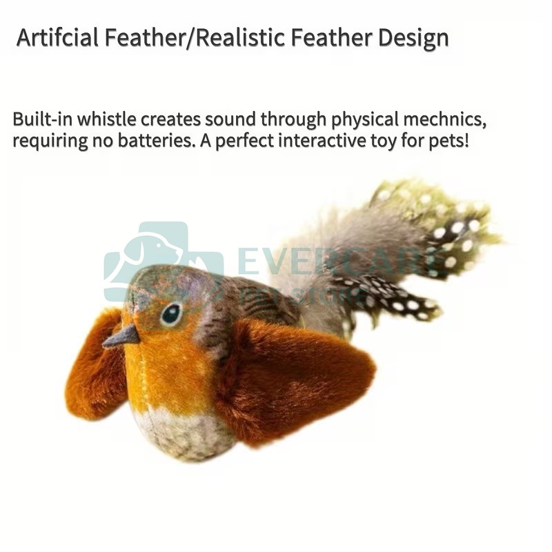 Interactive Cat Toy with Realistic Bird Chirping Sounds - No Batteries Needed thumbnail 3