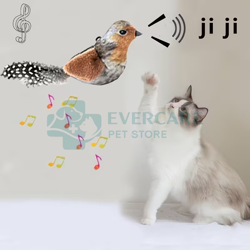 Interactive Cat Toy with Realistic Bird Chirping Sounds - No Batteries Needed thumbnail 4