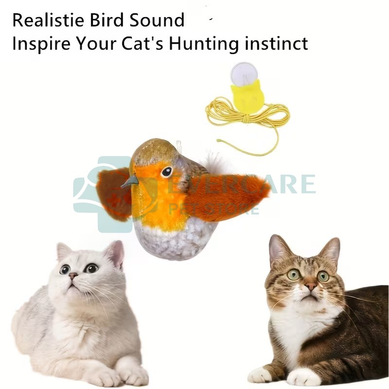 Interactive Cat Toy with Realistic Bird Chirping Sounds - No Batteries Needed thumbnail 7