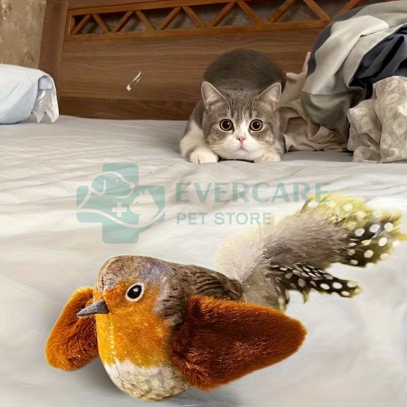 Interactive Cat Toy with Realistic Bird Chirping Sounds - No Batteries Needed thumbnail 8