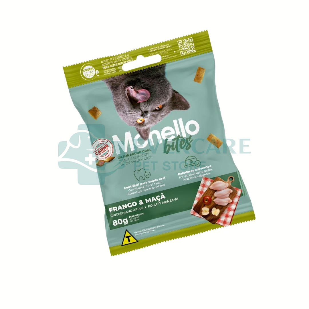 Monello Bites Oral Health Chicken And Apple Dental Cat Treats - 80 Gram