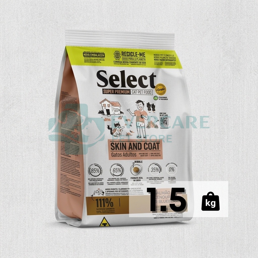 Monello Select Skin And Coat Cat Food - 1.5 KG
