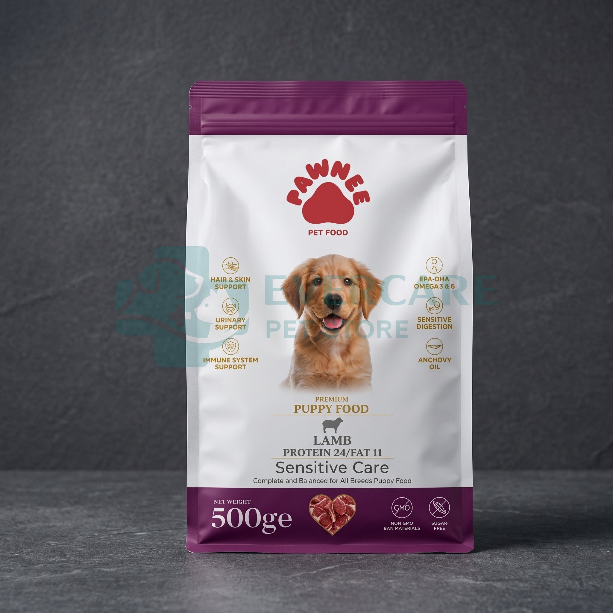 Pawnee Sensitive Care Puppy Food In Lamb