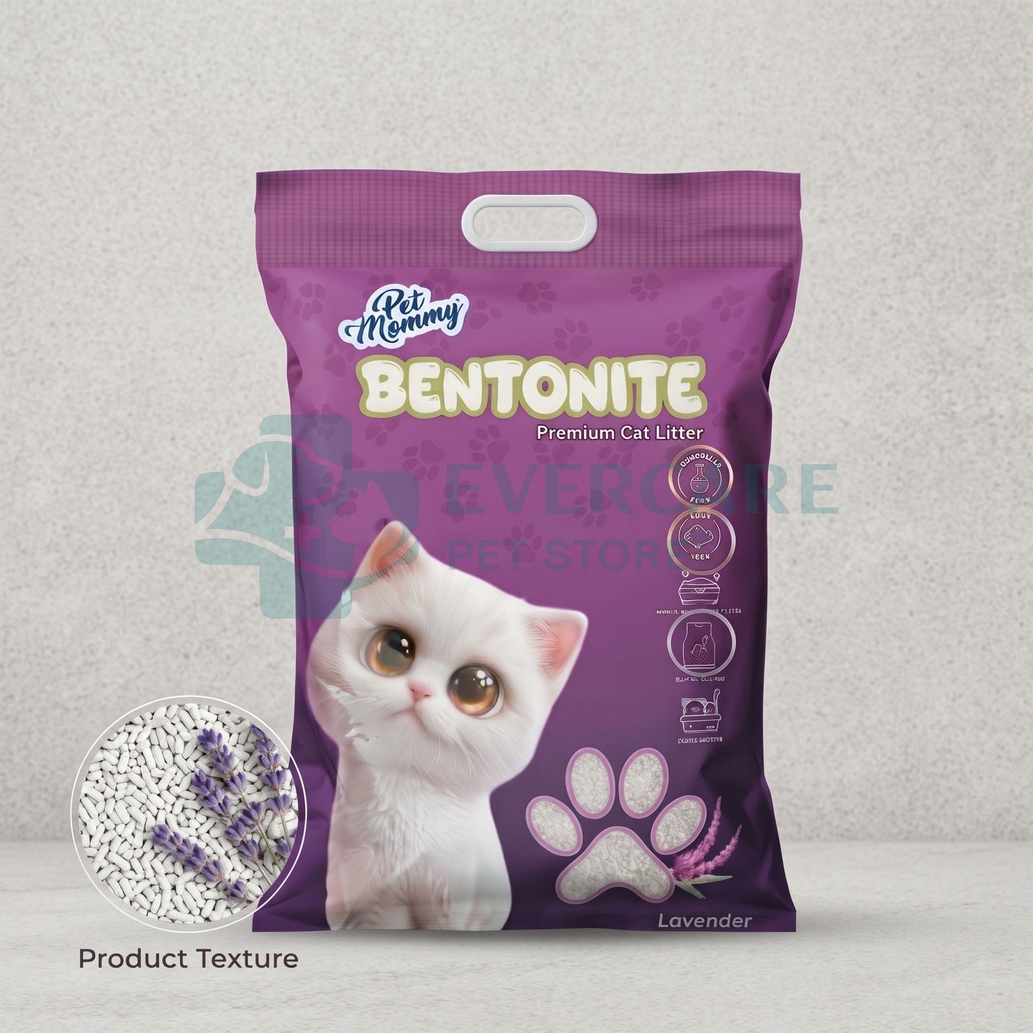 PET MOMMY Premium Bentonite Cat Litter - Lavender - 10L