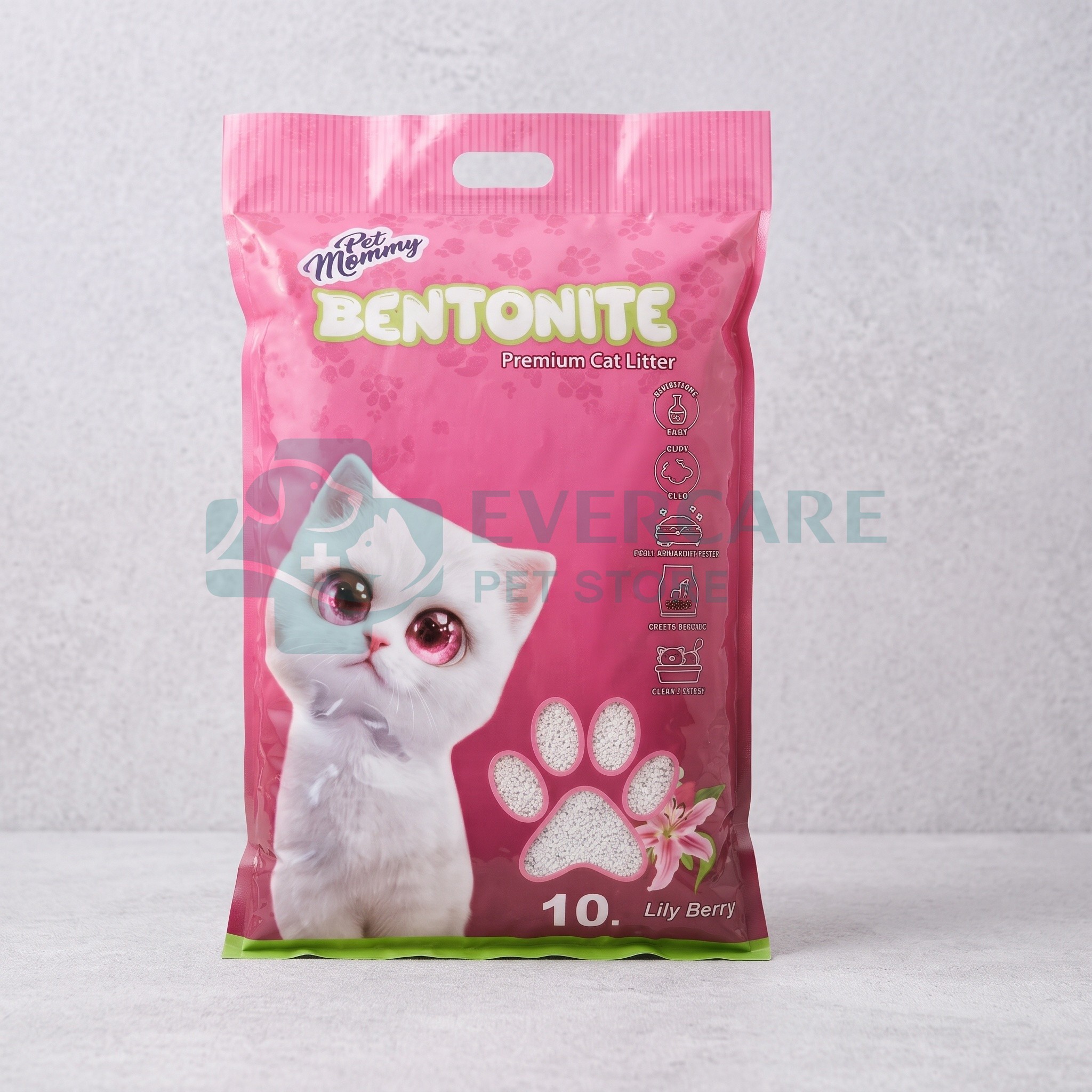 PET MOMMY Premium Bentonite Cat Litter - Lilly Berry - 10L