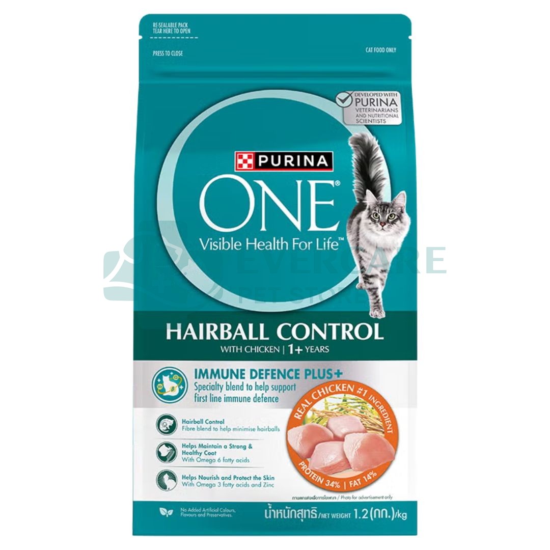 Purina 1+ Adult Hairball Control With Chicken Dry Cat Food