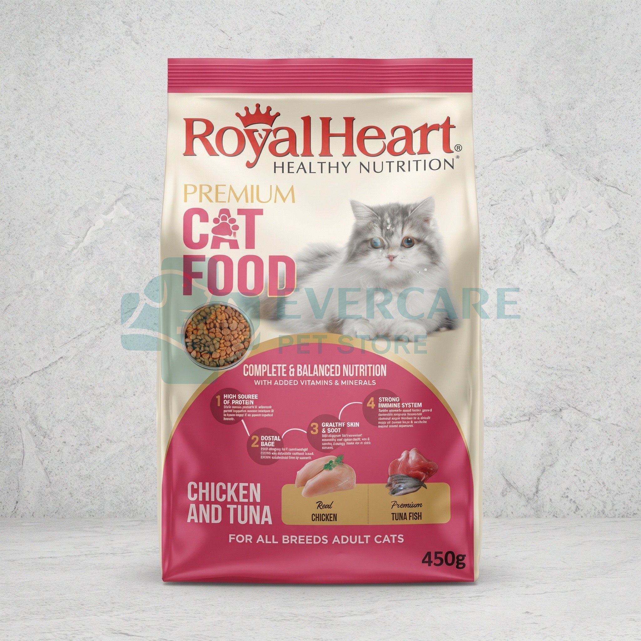 Royal Heart Dry Cat Food Chicken And Tuna