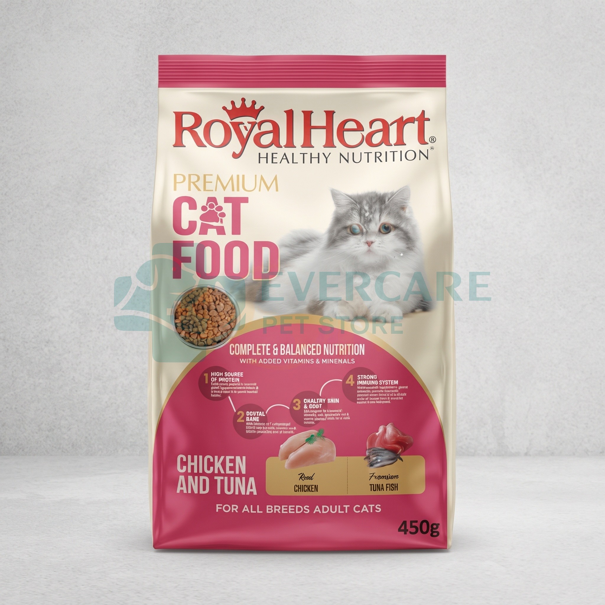 Royal Heart Dry Cat Food Chicken And Tuna