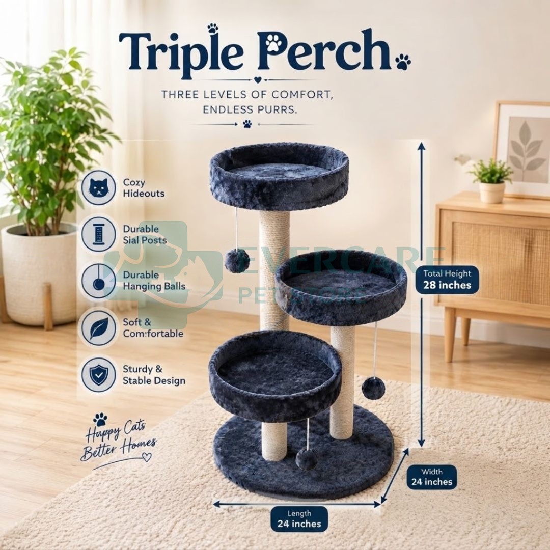 Scratching Post For Cats - Triple Perch Design