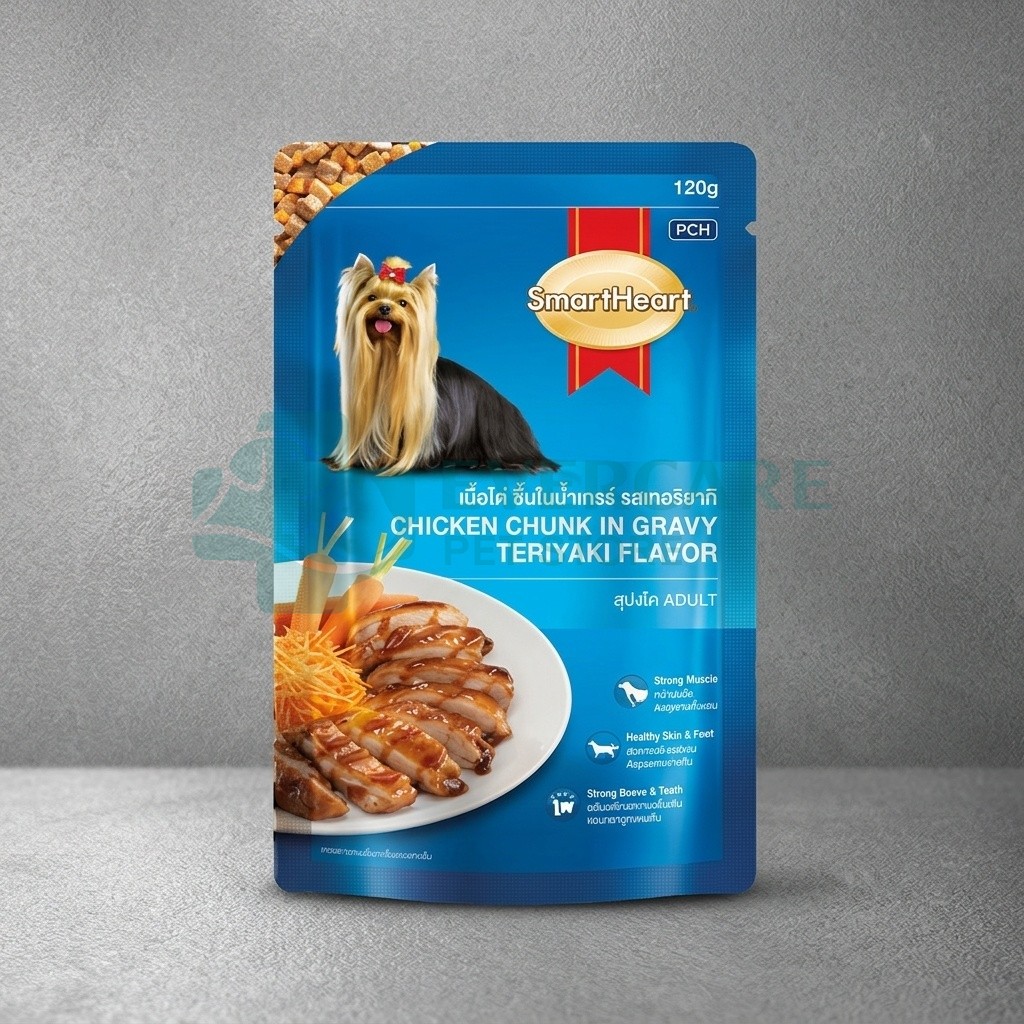 SmartHeart Adult Wet Food Chunks In Gravy - 80 Gram
