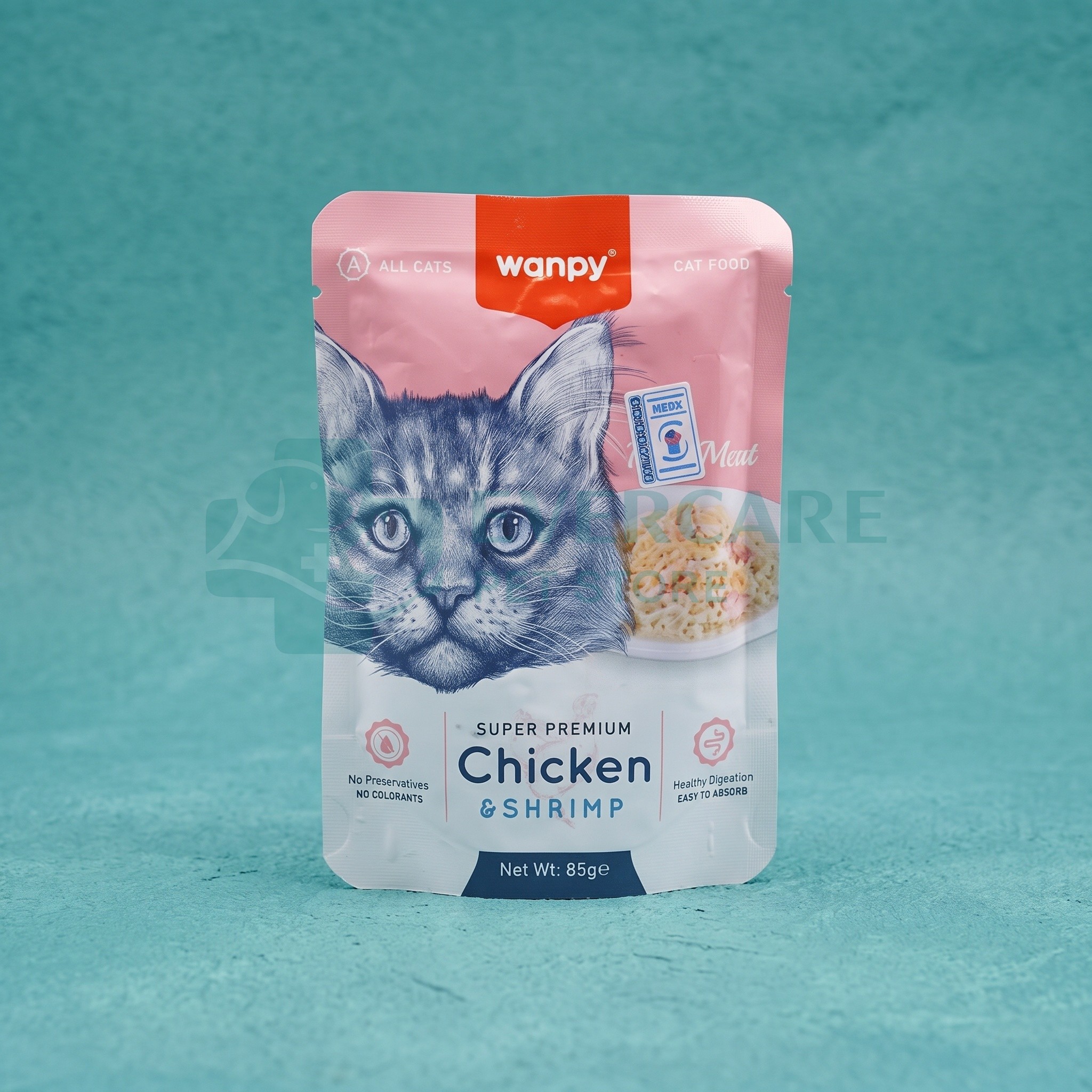 Wanpy Super Premium Chicken And Shrimp Wet Cat Food - 85 GRAMS