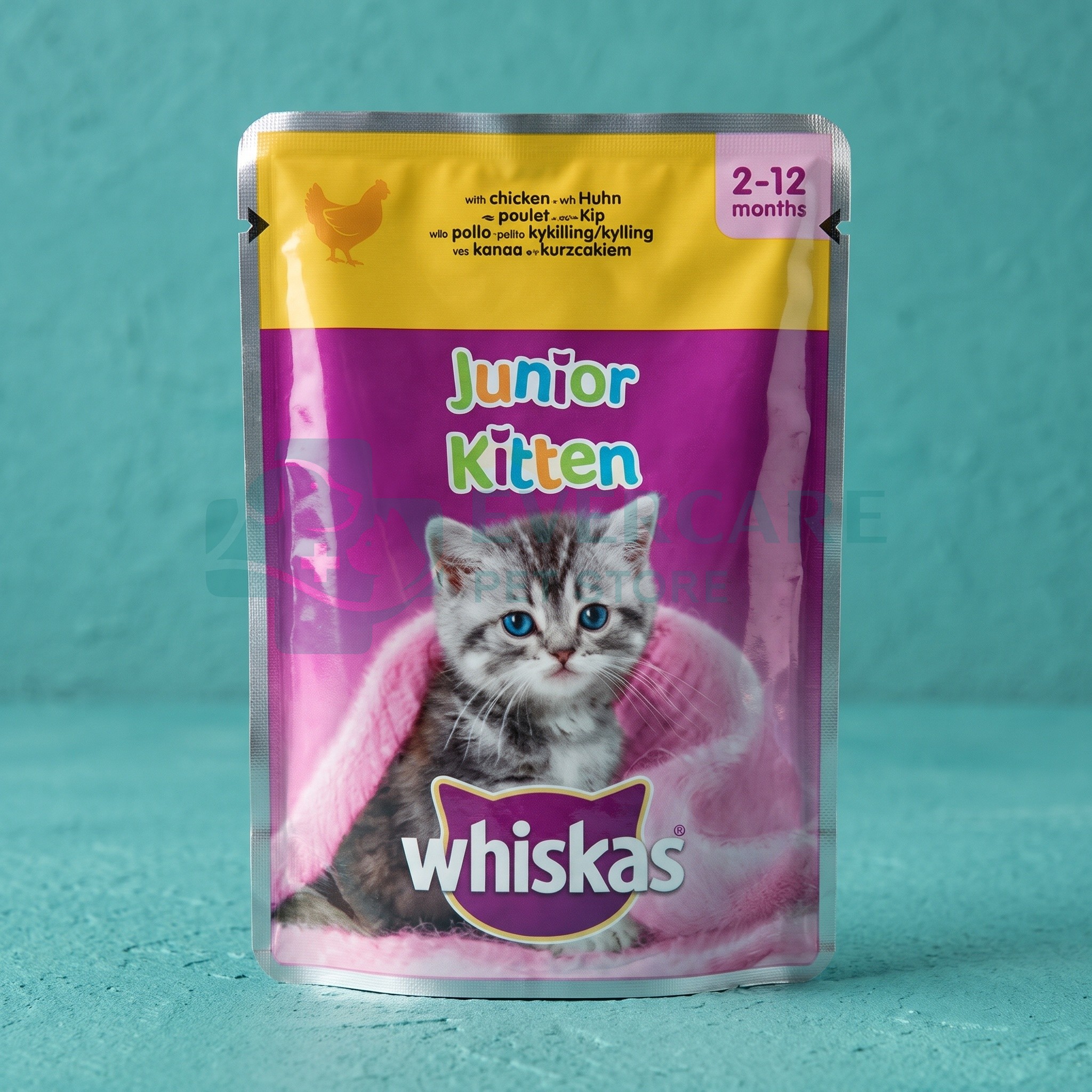 Whiskas 2-12 Month Kitten Poultry Feasts In Jelly - 85 Gram Pouch